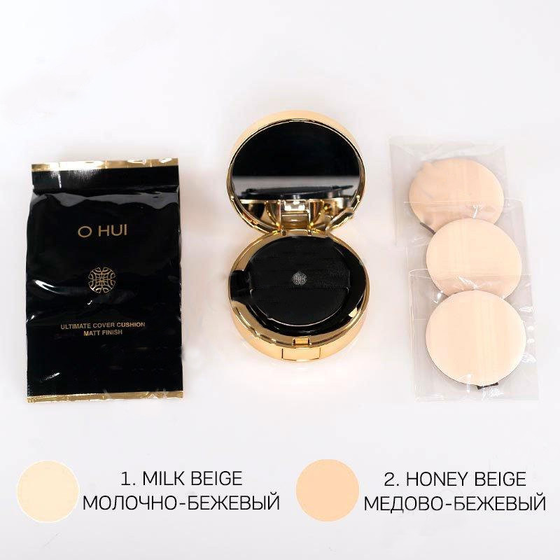Кушон для жирної шкіри обличчя з матуючим ефектом O Hui Ultimate Cover Cushion Matt Finish 15 г (809552770049)