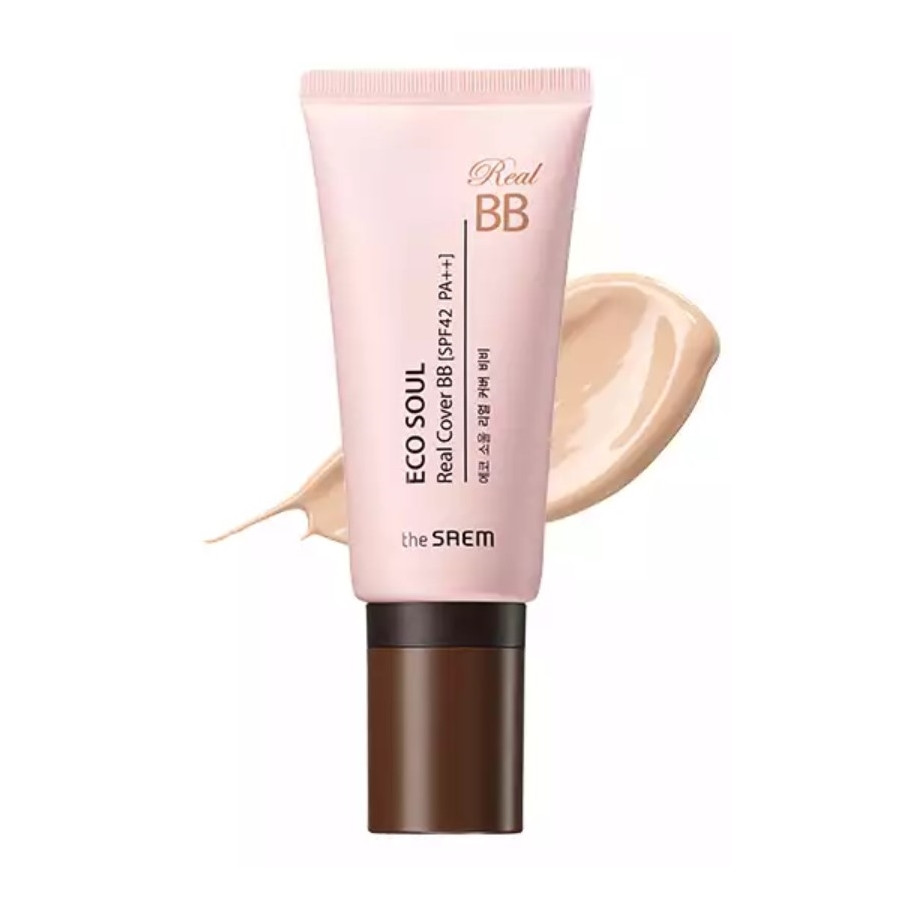 Маскуючий ВВ крем для обличчя The Saem Eco Soul Real Cover BB 23 Natural Beige
