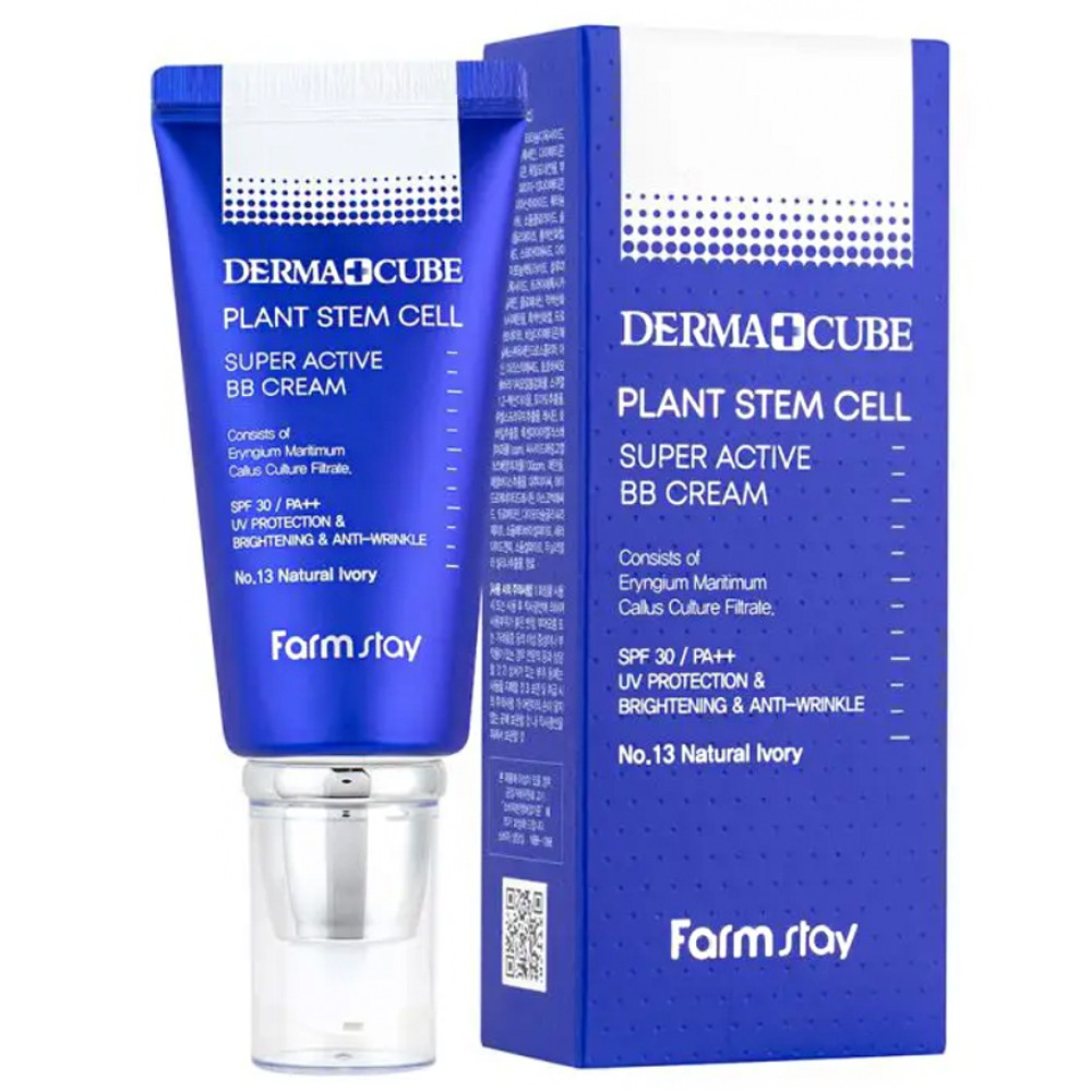 Антивозрастной бб крем Farmstay Dermacube Plant Stem Cell Super Active BB Cream №13 NATURAL IVORY 60 г