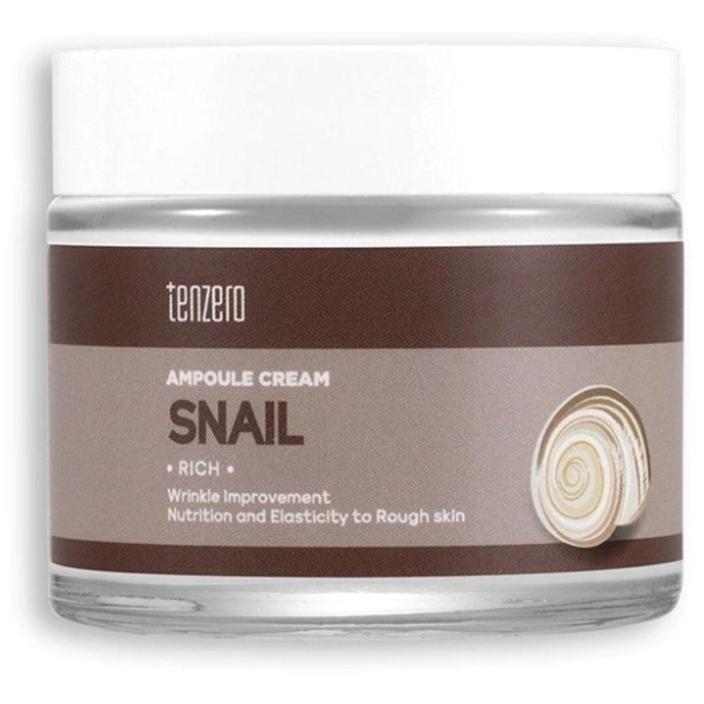Крем для лица с муцином улитка TENZERO Rich Snail Ampoule Cream, 70 г