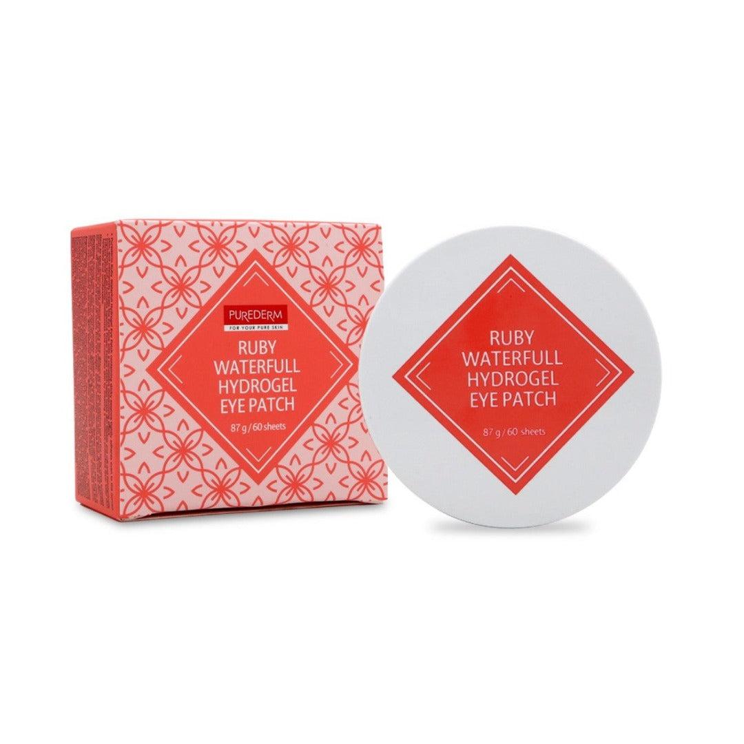 Гидрогелевые патчи под глаза с гранатом PUREDERM Ruby Waterfull Hydrogel Eye Patch, 60 шт