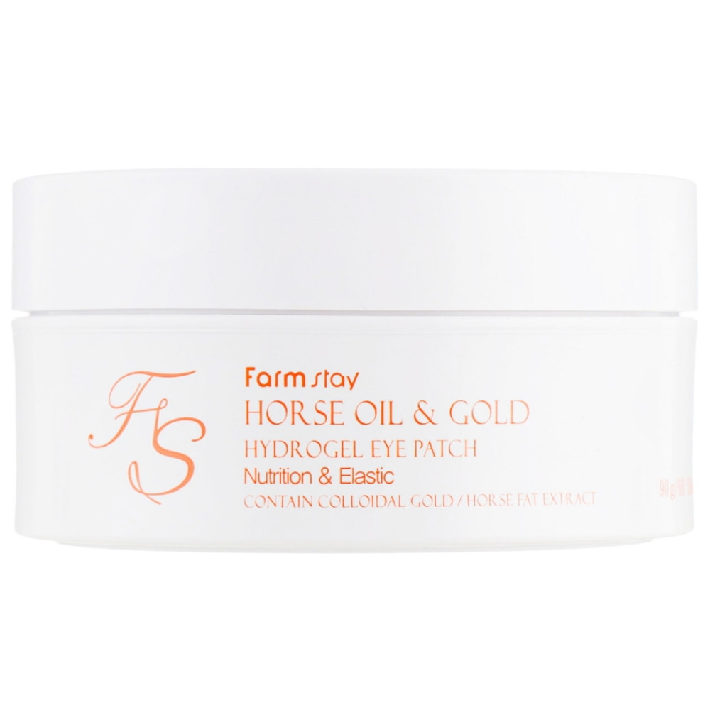 Гидрогелевые патчи с лошадиным жиром и золотом Farmstay Horse Oil and Gold Hydrogel Eye Patch 60 шт