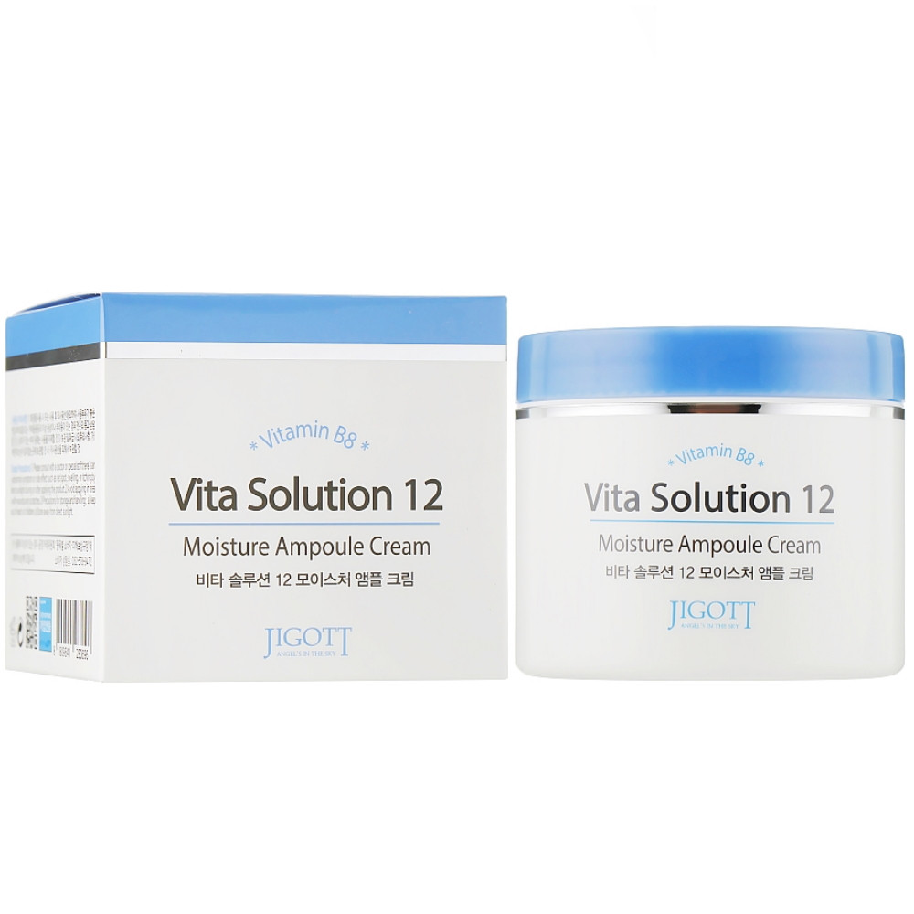 Зволожуючий антивіковий ампульний крем для обличчя Jigott Vita Solution 12 Moisture Ampoule Cream 100 мл