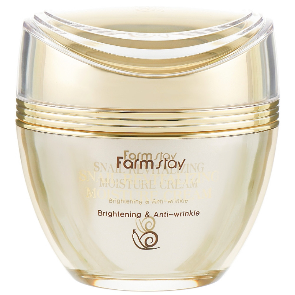 Увлажняющий антивозрастной крем для лица с муцином улитки Farmstay Snail Revitalizing Moisture Cream 50 мл