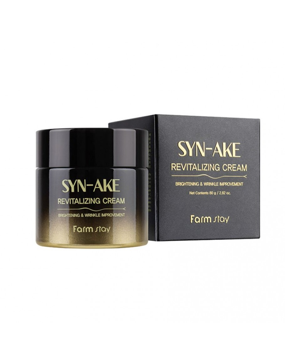 Восстанавливающий крем для лица с змеиным пептидом FarmStay Syn-Ake Revitalizing Cream 80 г