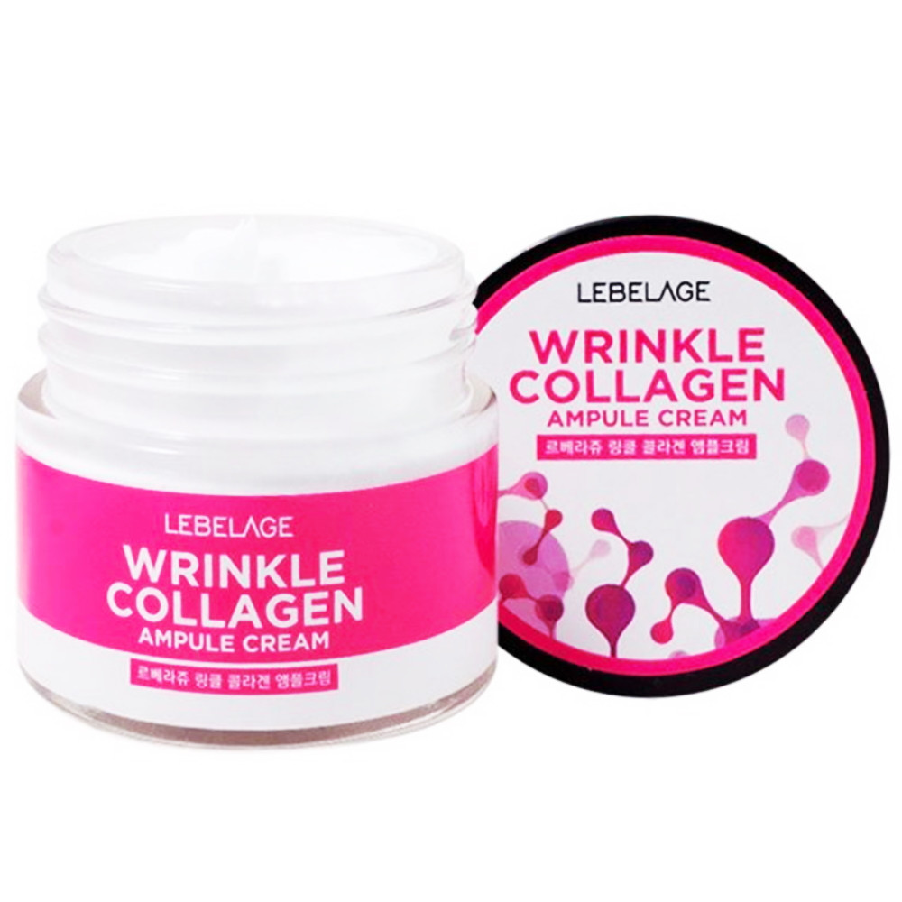 Антивіковий крем для обличчя з колагеном Lebelage Ampule Cream Wrinkle Collagen 70 мл (8809317111193)