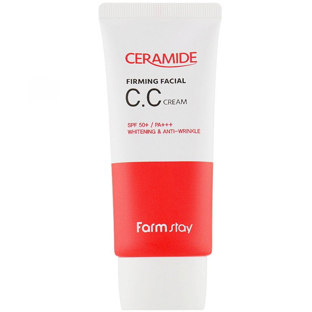 Зміцнюючий CC крем для обличчя з керамідами SPF50 + Farmstay Ceramide Firming Facial CC Cream 50 г
