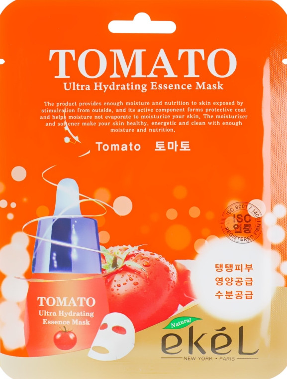 Маска тканевая с экстрактом томата Ekel Tomato Ultra Hydrating Essence Mask 25 мл