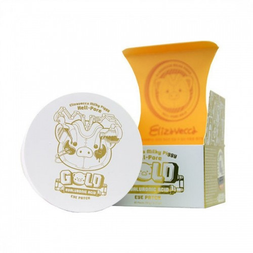 Зволожуючі патчі для очей з золотом Elizavecca Milky Piggy Hell-pore Gold Hyaluronic Acid Eye Patch 60 шт