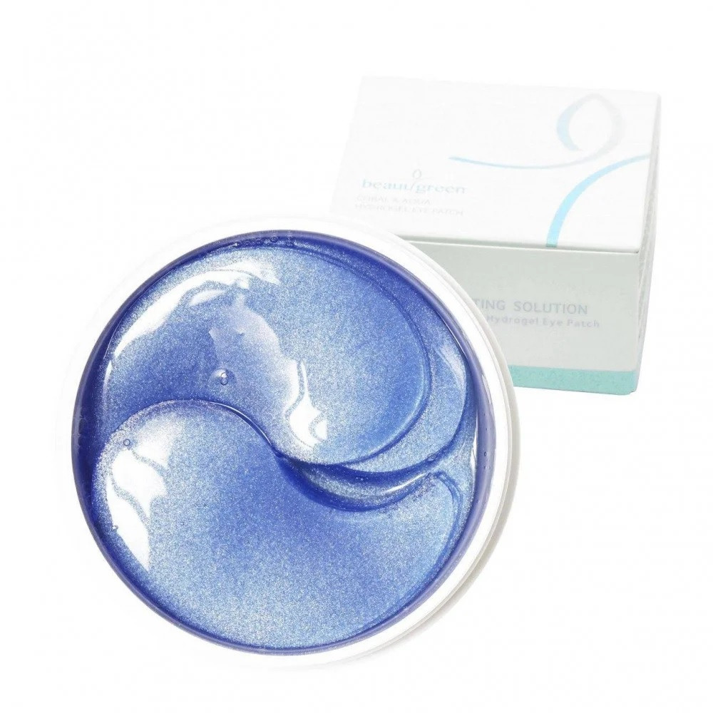 Гидрогелевые патчи под глаза с водорослями и кораллами Beauugreen Coral & Aqua Hydrogel Eye Patch 60 шт