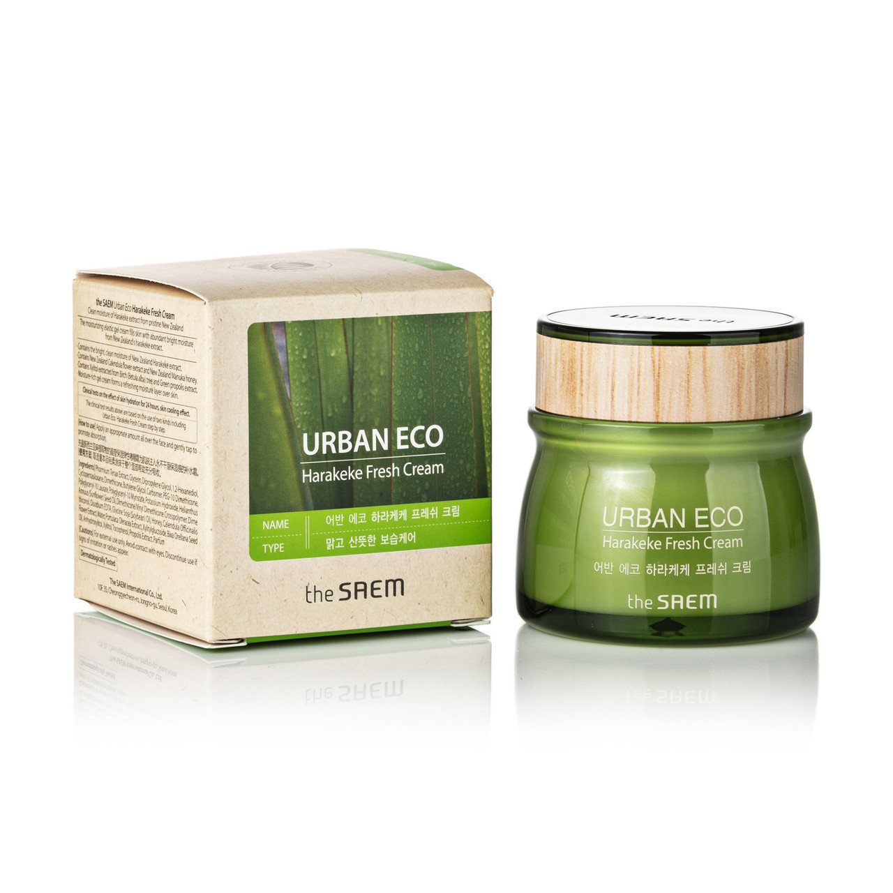 Увлажняющий крем для лица The Saem Urban Eco Harakeke Fresh Cream 60 мл (8806164147832)