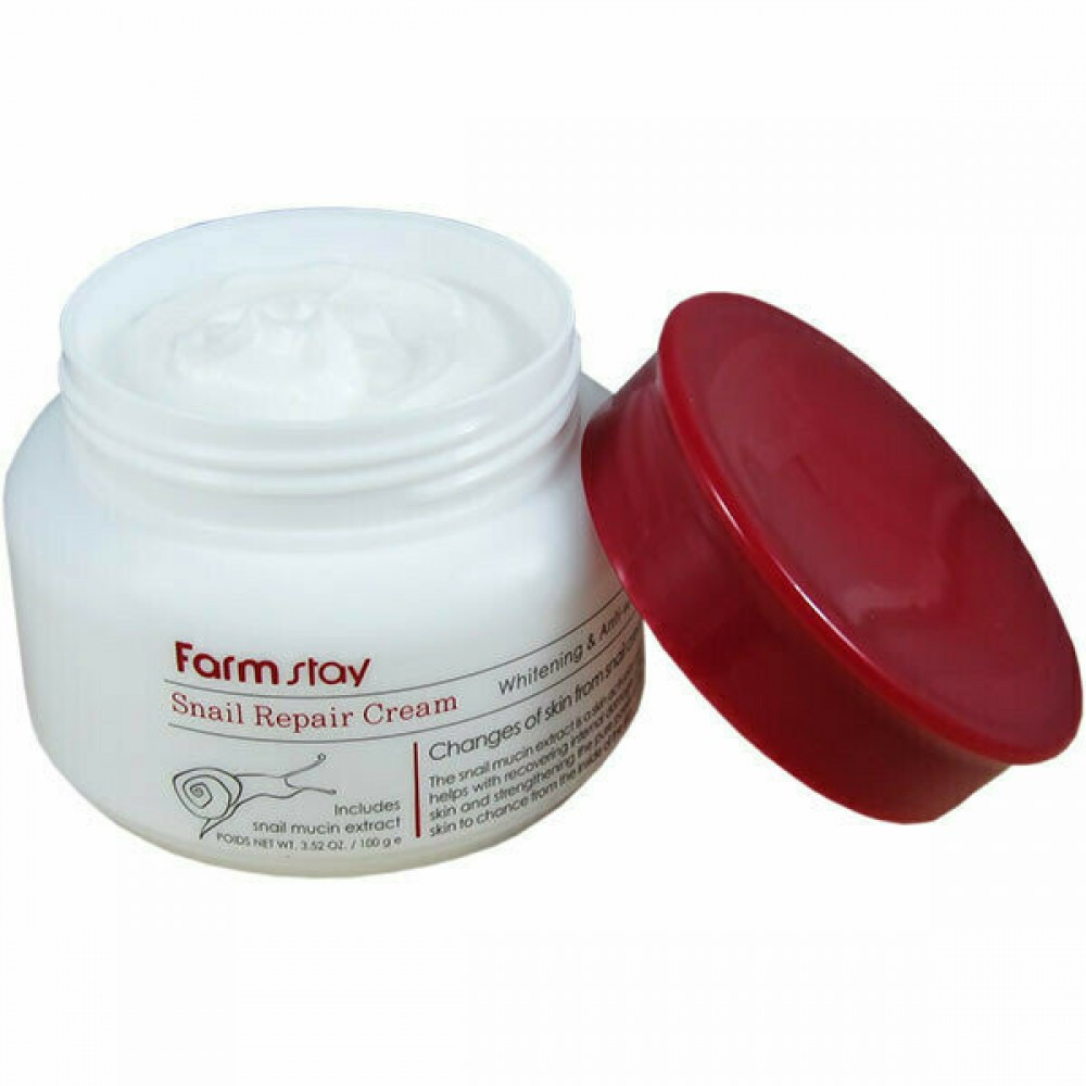 Відновлювальний крем для обличчя з муцином равлика Farmstay Snail Repair Cream 100 г (8809317284613)