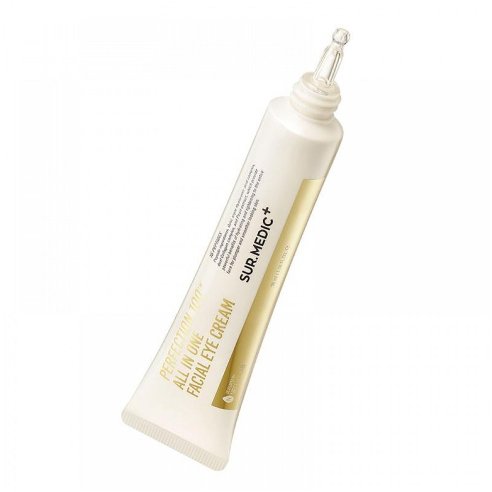 Пептидний крем для повік із частинками золота Sur.Medic+ Perfection 100 All In One Facial Eye Cream 35 мл (8809653240700)