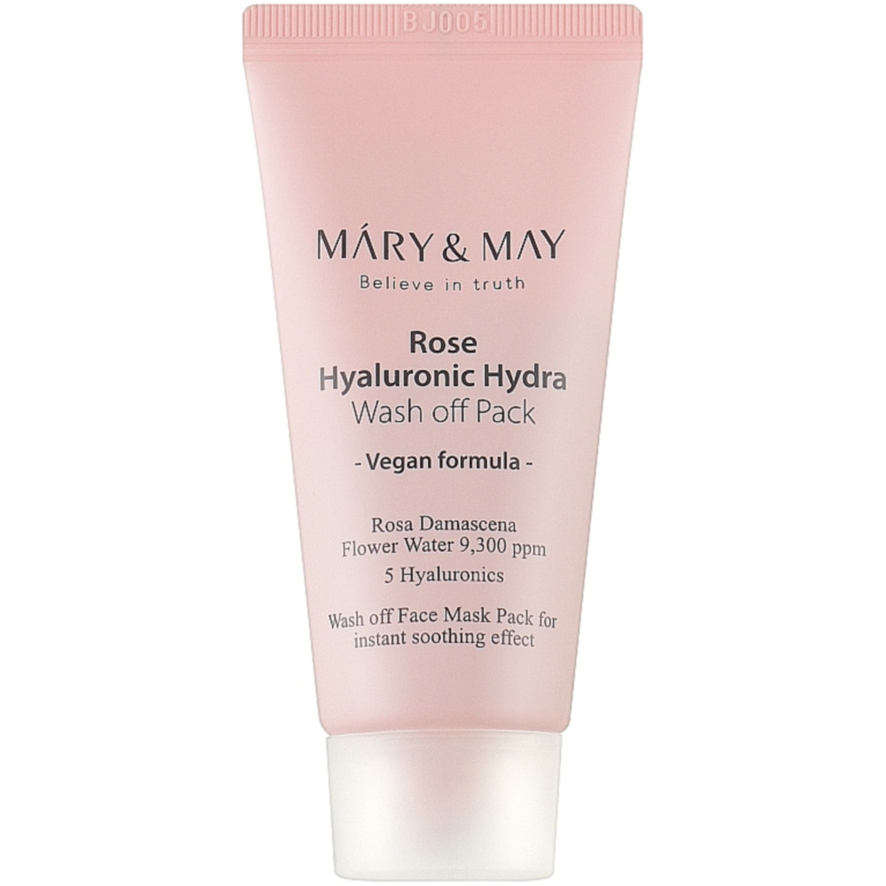 Глиняна маска для глибокого зволоження Mary&May Rose Hyaluronic Hydra Wash Off Pack 30 г (8809670681869)