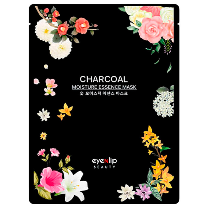 Набор масок для лица с древесным углем Eyenlip Moisture Essence Mask Charcoal 25 мл*10 шт