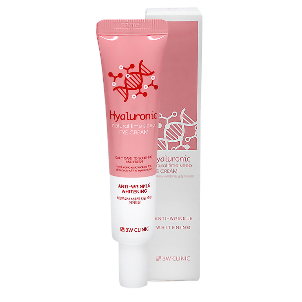 Крем для очей із гіалуроновою кислотою 3W Clinic Hyaluronic Natural Time Sleep Eye Cream 40 мл (8809772620568)
