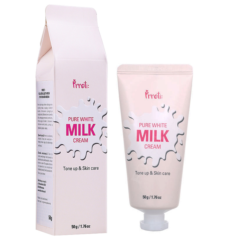 Зволожуючий крем для обличчя на основі молочних протеїнів Prreti Pure White Milk Cream 50 г