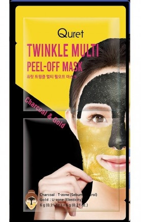 Отшелушивающая маска для лица Quret Twinkle Multi Peel-Off Mask 6+6 г