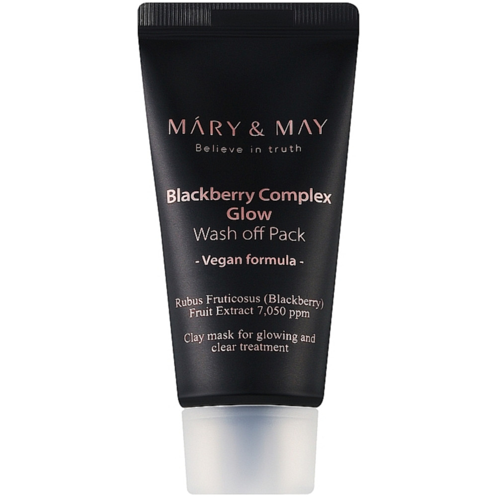 Антиоксидантна глиняна маска з екстрактом ожини Mary&May Blackberry Complex Glow Wash Off Pack 30 г (8809670682095)
