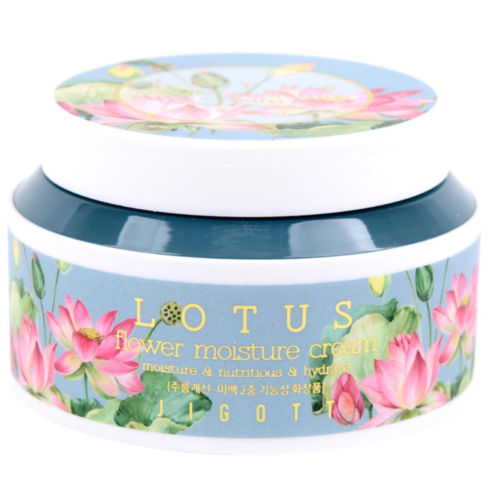 Глибоко зволожуючий крем з екстрактом лотоса Jigott Lotus Flower Moisture Cream 100 мл