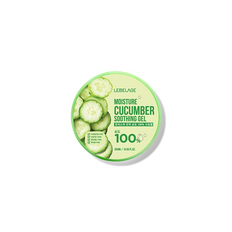 Увлажняющий гель для тела с огурцом Lebelage Moisture Cucumber 100% Soothing Gel 300 мл (8809426956005)
