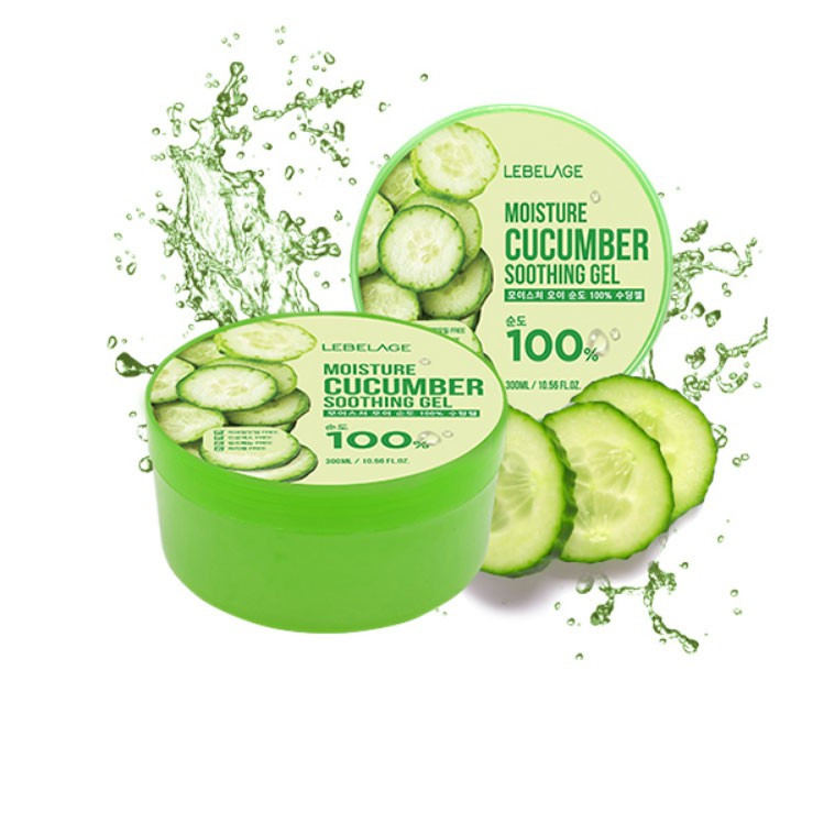 Увлажняющий гель для тела с огурцом Lebelage Moisture Cucumber 100% Soothing Gel 300 мл (8809426956005)