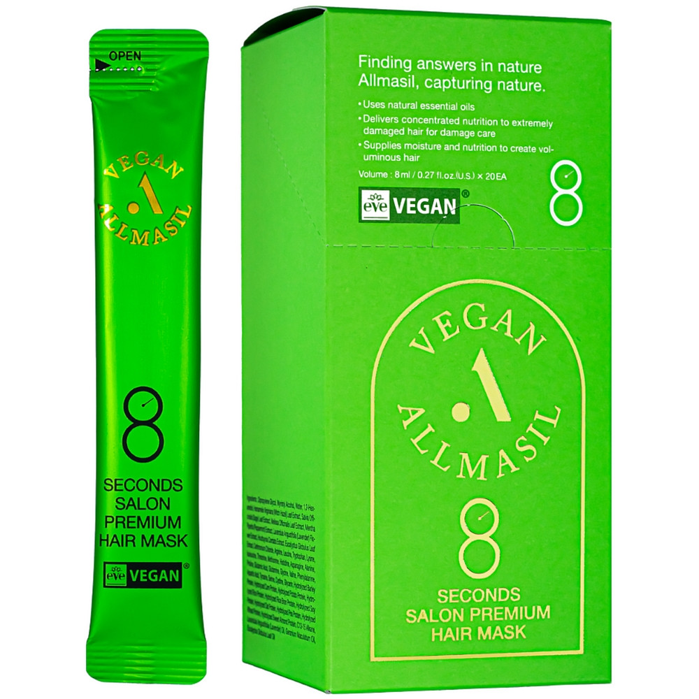 Набор премиальных масок для волос ALLMASIL 8 Seconds Salon Premium Hair Mask 8 мл*20 шт (8809744062518)