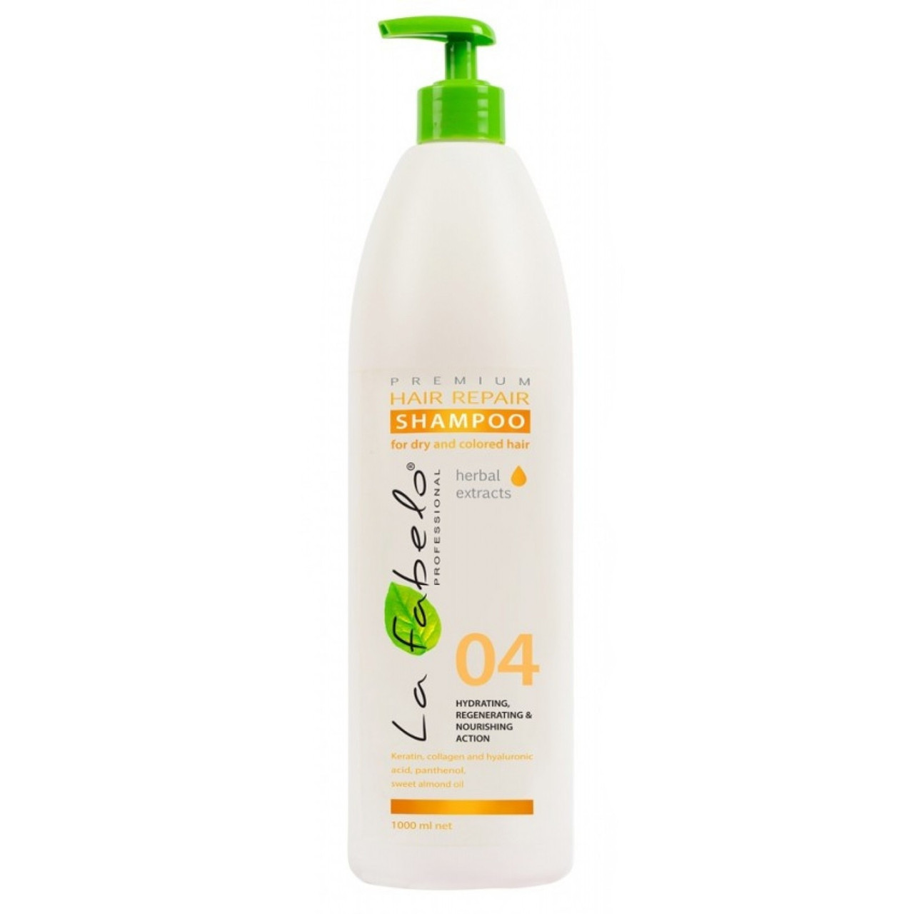 Шампунь відновлення для сухого і фарбованого волосся La Fabelo Premium 04 Hair Repair Shampoo 1000мл