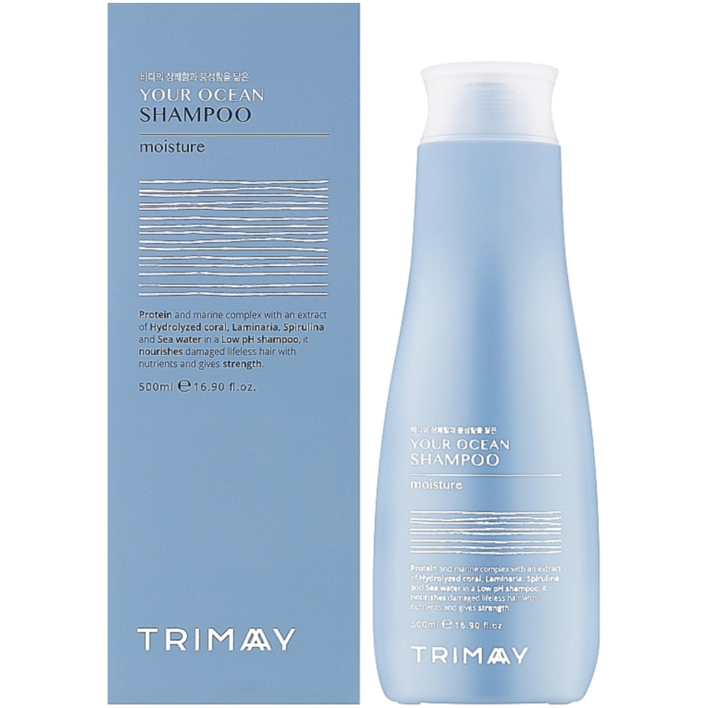 Безсульфатний протеїновий шампунь для сухого волосся Trimay Your Ocean Shampoo Moisture Protein 500 мл (8809822540020)