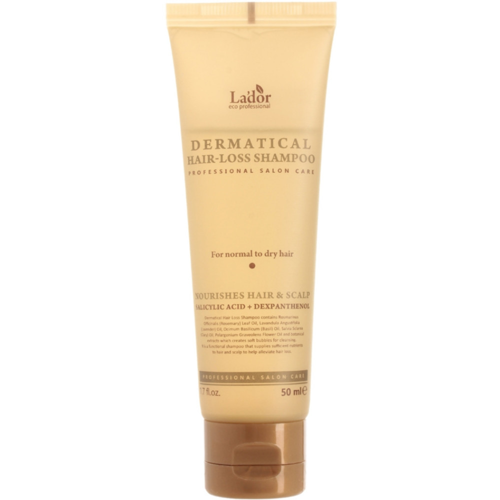 Безсульфатний шампунь проти випадання волосся L'ador Dermatical Hair-Loss Shampoo 50 мл (8809789633896)