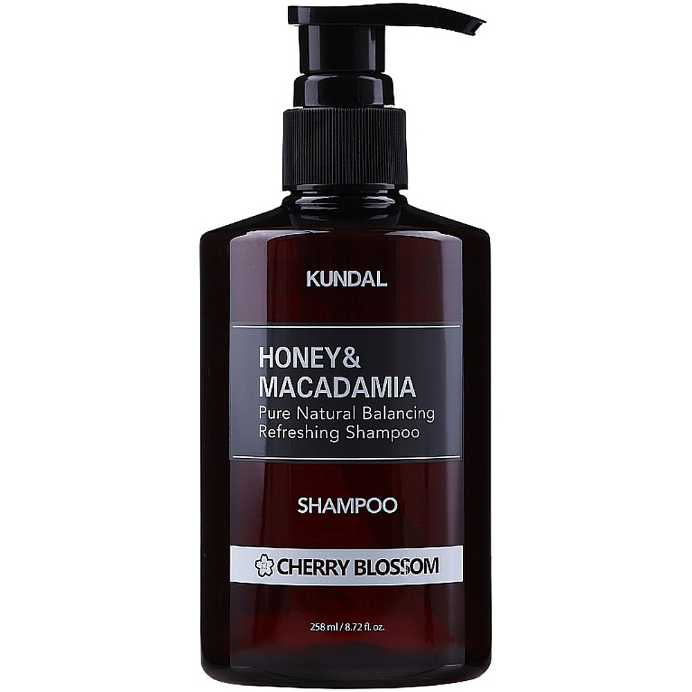 Безсульфатний шампунь для волосся з ароматом квітучої вишні Kundal Honey & Macadamia Shampoo Cherry Blossom 500 мл (8809568740449)