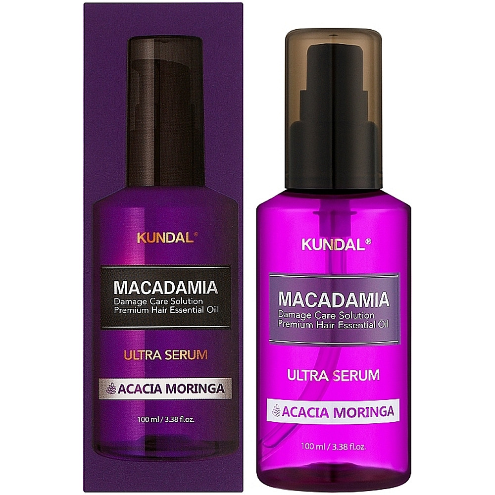 Сироватка для блиску та відновлення волосся акація та моринг Kundal Macadamia Ultra Hair Serum Acacia Moringa 100 мл (8809568741125)