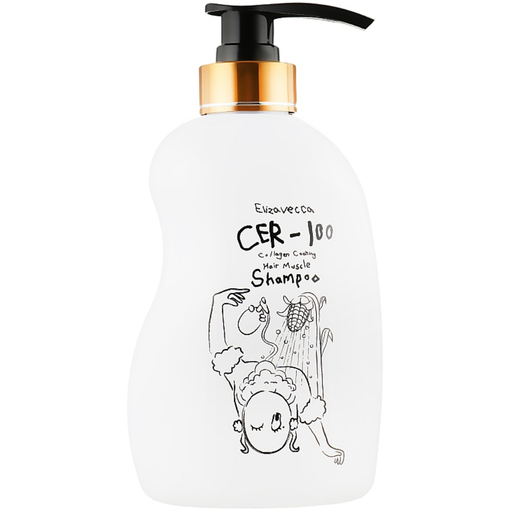 Коллагеновый шампунь для волос Elizavecca CER-100 Collagen Coating Hair Muscle Shampoo 500 мл