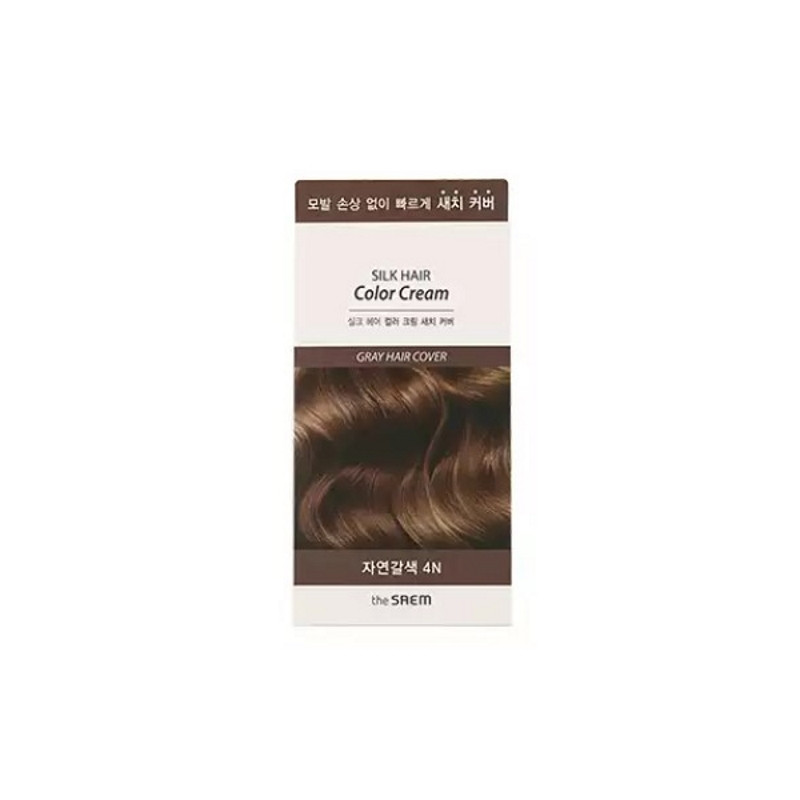 Крем-краска для волос The Saem Silk Hair Color Cream Gray Hair Cover Natural Brown 60г + 60г (8806164149904)