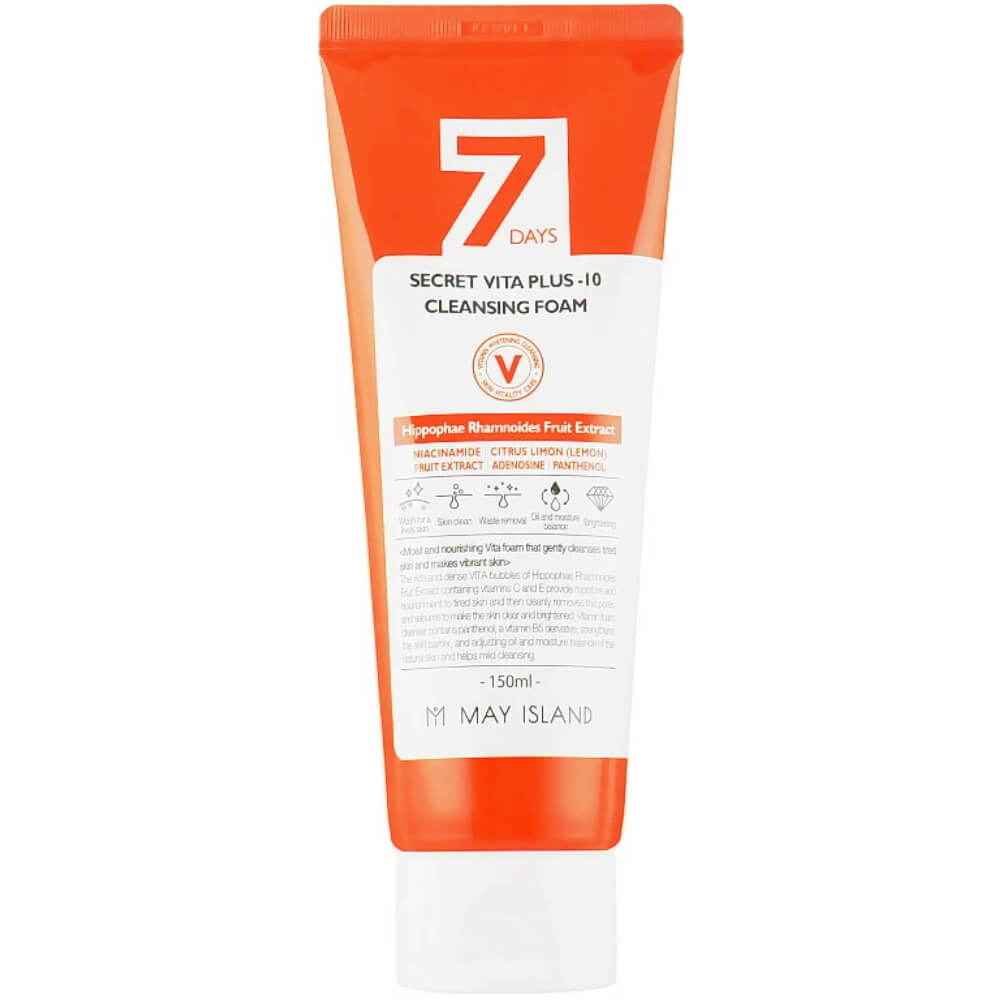 Витаминная пенка для умывания May Island 7 Days Secret Vita Plus-10 Cleansing Foam 150 мл