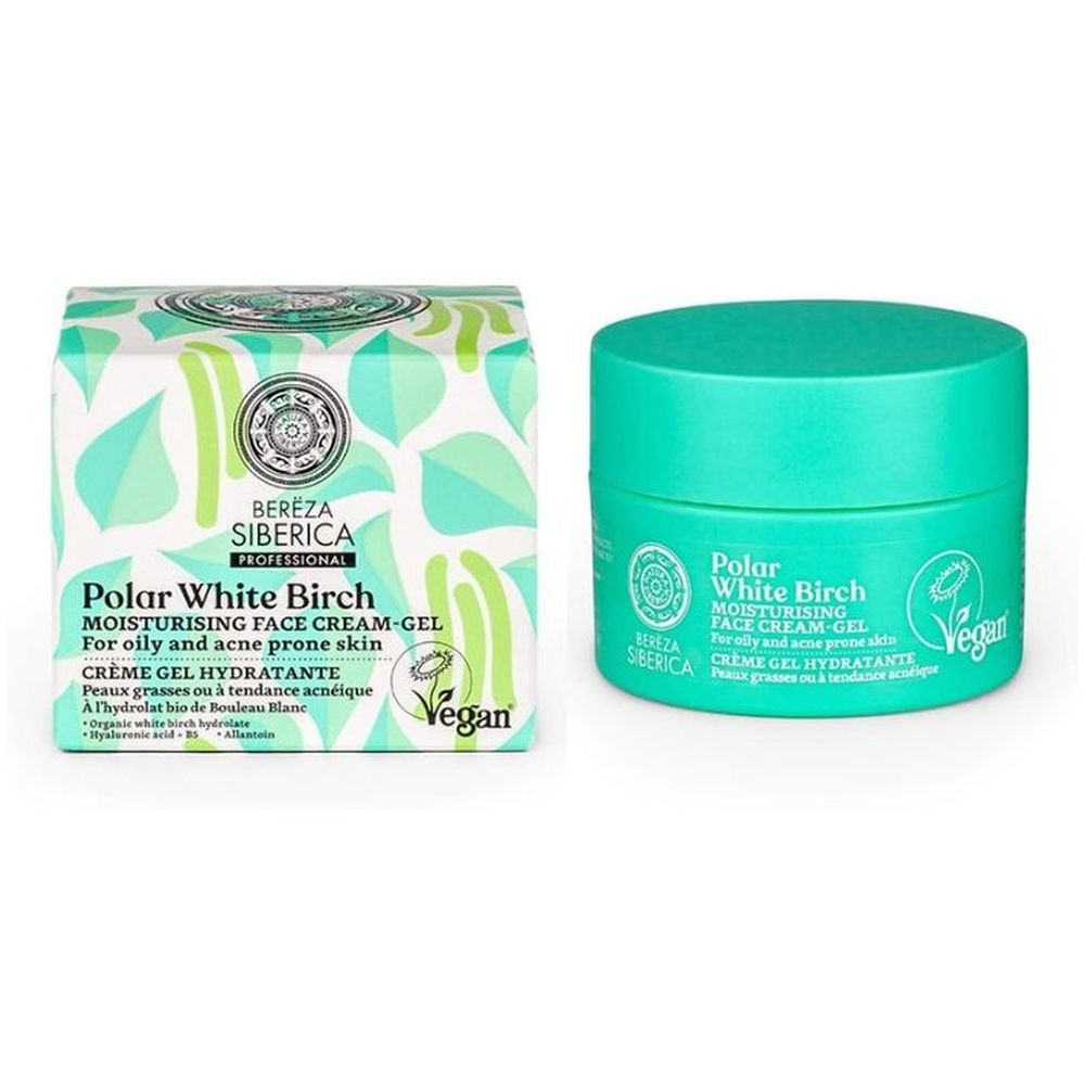 Веганський зволожуючий крем-гель для обличчя Natura Siberica Bereza Polar White Birch Moisturizing Face Cream-Gel 50 мл